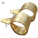 Sirena Earrings μπρούτζινα σκουλαρίκια με κυματιστό σχέδιο και κομψή χειροποίητη αισθητική