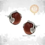 Sunstone glow silver earrings with natural sunstone gemstone in 925 sterling silver from New Era collection