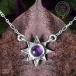 Sterling-silver-925-harmony-sun-necklace-10mm-round-amethyst-4mm-dainty-elegant-jewelry-feminine-accessory-shiny-finish-gift-idea