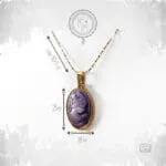 Cameo Queen Violet Necklace Ανοξείδωτο ατσάλι Μενταγιόν Ατσάλινο Οβάλ με Καμέο Πρόσωπο BF05.00020
