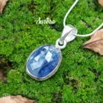Opal Tear Necklace από ασήμι 925 με φυσική μπλε οπάλ πέτρα σε οβάλ κοπή