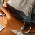 Romantic Novel Bracelet Silver ατσάλινο βραχιόλι ασημί με αλυσίδα Βενετσιάνα και μπίλια
