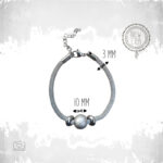 Romantic Novel Bracelet Silver ατσάλινο βραχιόλι ασημί με αλυσίδα Βενετσιάνα και μπίλια