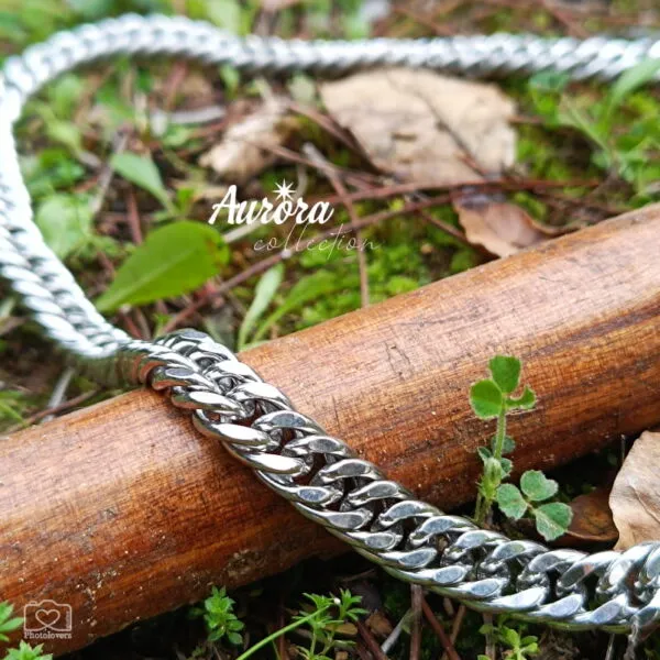 Αλυσίδα λαιμού Urban Chain Necklace από ανοξείδωτο ατσάλι, γκουρμέτ διαμαντέ 11.5x8.5mm μήκος 45cm