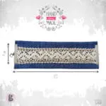 Denim Elegance Bracelet – χειροποίητο βραχιόλι από τζιν και δαντέλα με στρας, boho γυναικείο αξεσουάρ σε vintage αισθητική.