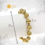 Golden Orbit Bracelet βραχιόλι από ανοξείδωτο ατσάλι σε χρυσό χρώμα με γυαλιστερές μπίλιες 10mm