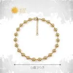 Golden Orbit Necklace Chain ατσάλινο χρυσό τσόκερ με γυαλιστερές μπίλιες 10mm.
