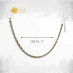 Δίχρωμη ατσάλινη αλυσίδα Twist Chain με στριφτή πλέξη ψαροκόκκαλο 2.8mm σε χρυσό και ασημί χρώμα, μήκους 40+5cm.
