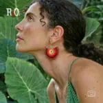 Amazonia Crimson Spiral Earrings χειροποίητα μακραμέ σκουλαρίκια σε κόκκινο και πορτοκαλί με μπρούτζινη σπείρα
