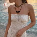 Χειροποίητο μακραμέ κολιέ Jaguar Eye Necklace με φυσικό Μάτι της Τίγρης