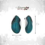 Aqua Mirage Earrings ατσάλινα σκουλαρίκια με μπλε ακρυλική πέτρα