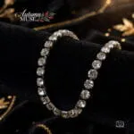 Crystal Riviera Anklet, ατσάλινο βραχιόλι ποδιού ριβιέρα με διάφανες πέτρες 5 mm