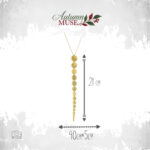 Solar Cascade Necklace ατσάλινο χρυσό κολιέ με κρεμαστούς δίσκους