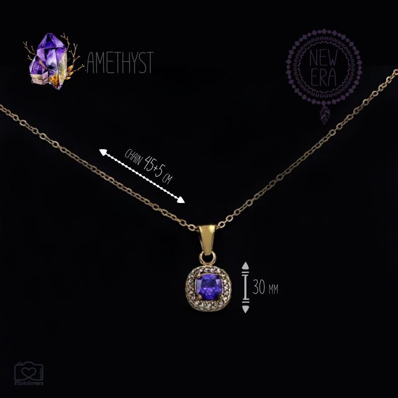 Rosette Amethyst Necklace - Image 3